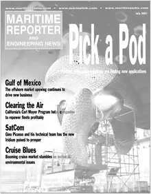 Maritime Reporter cover, July 2001
