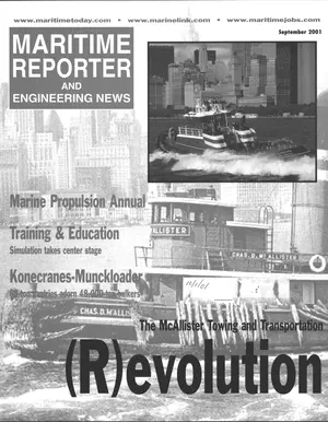 Maritime Reporter cover, September 2001