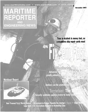 Maritime Reporter cover, November 2001