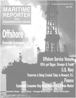 Maritime Reporter cover, April 2002