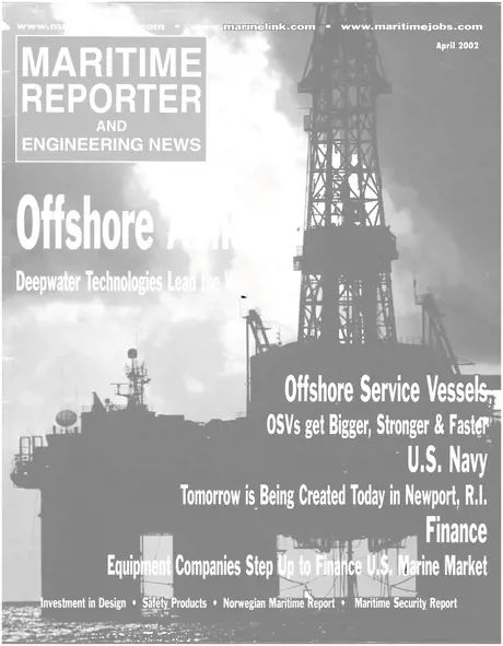 Cover of Maritime Reporter, April 2002