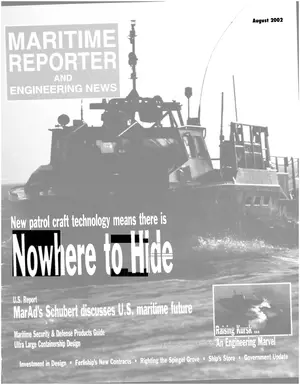 Maritime Reporter cover, August 2002
