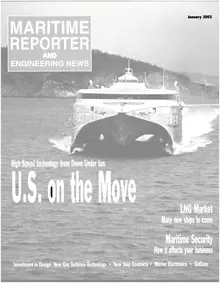 Maritime Reporter cover, January 2003