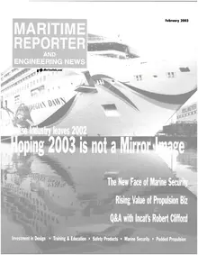 Maritime Reporter cover, February 2003