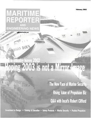 Maritime Reporter cover, February 2003