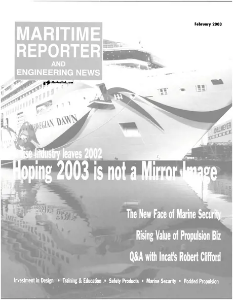 Cover of Maritime Reporter, February 2003