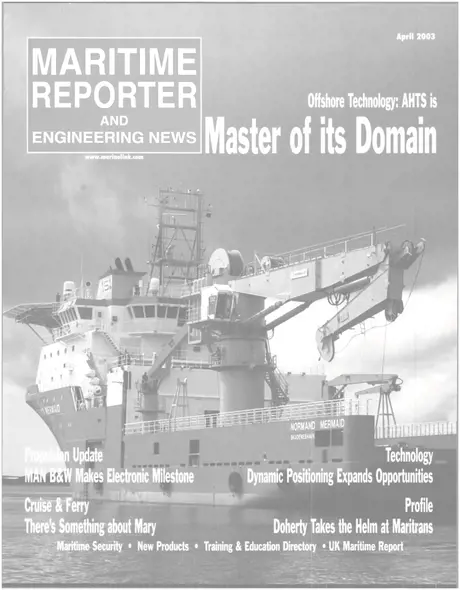 Cover of Maritime Reporter, April 2003