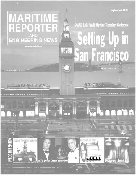 Cover of Maritime Reporter, September 2003