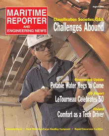 Maritime Reporter cover, August 2005