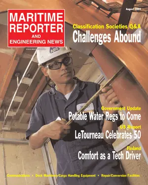 Maritime Reporter cover, August 2005