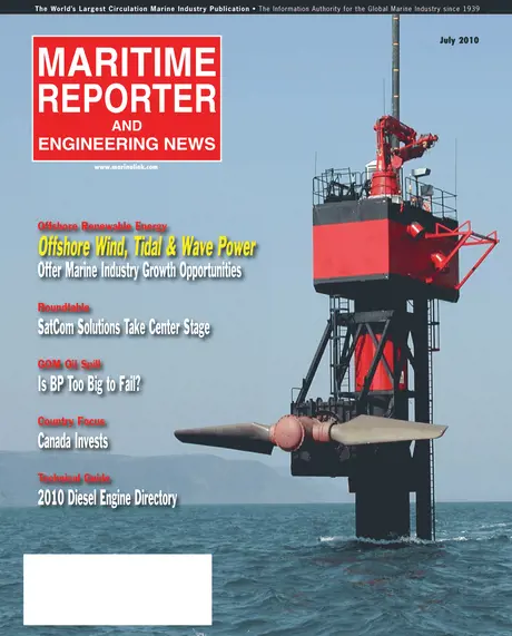 Cover of Maritime Reporter, July 2010