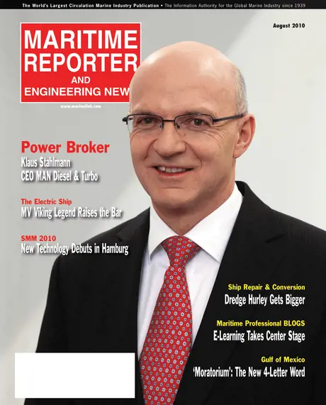 Cover of Maritime Reporter, August 2010