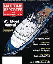 Maritime Reporter cover, November 2010