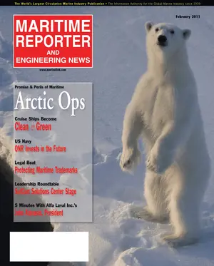 Maritime Reporter cover, February 2011
