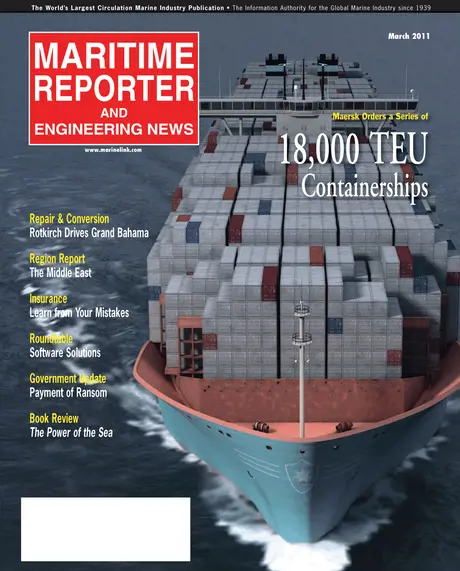 Cover of Maritime Reporter, March 2011