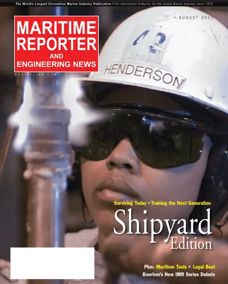 Cover of Maritime Reporter, August 2011