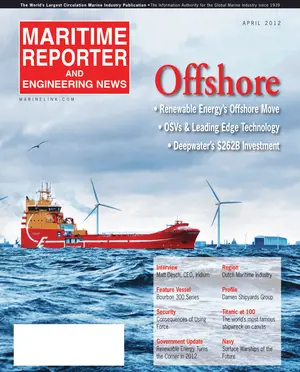 Maritime Reporter cover, April 2012