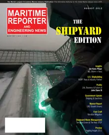 Maritime Reporter cover, August 2012