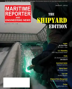 Maritime Reporter cover, August 2012