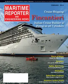 Maritime Reporter cover, February 2013