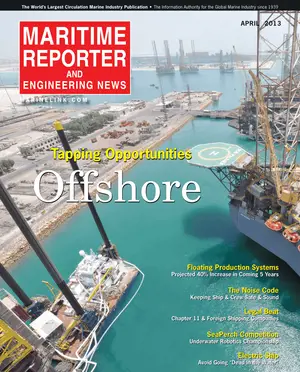Maritime Reporter cover, April 2013