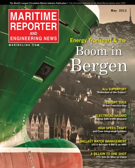 Cover of Maritime Reporter, May 2013