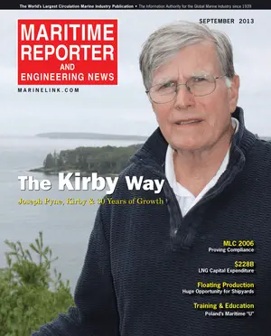 Maritime Reporter cover, September 2013