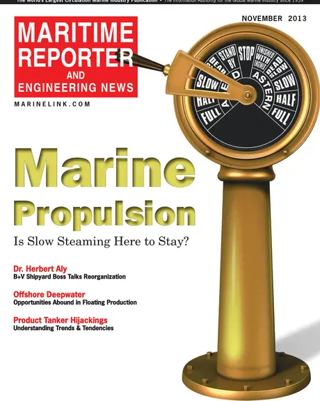 Cover of Maritime Reporter, November 2013