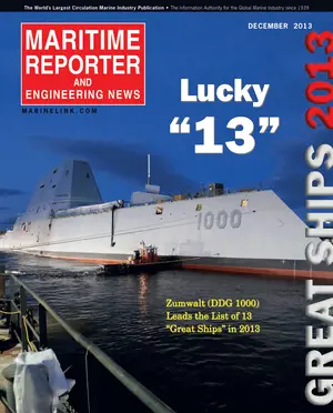 Maritime Reporter cover, December 2013