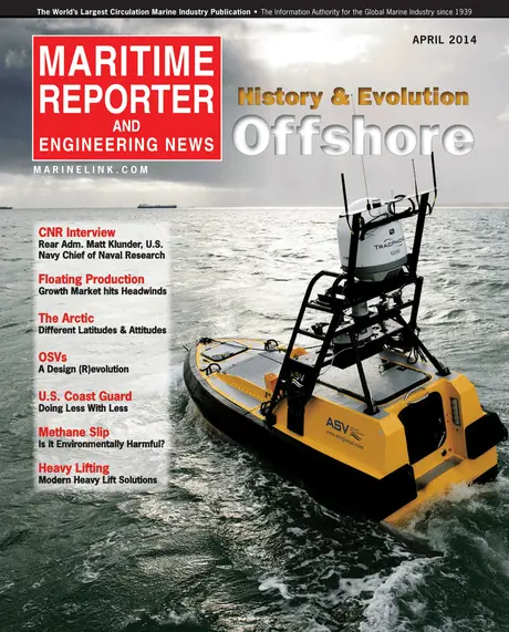 Cover of Maritime Reporter, April 2014