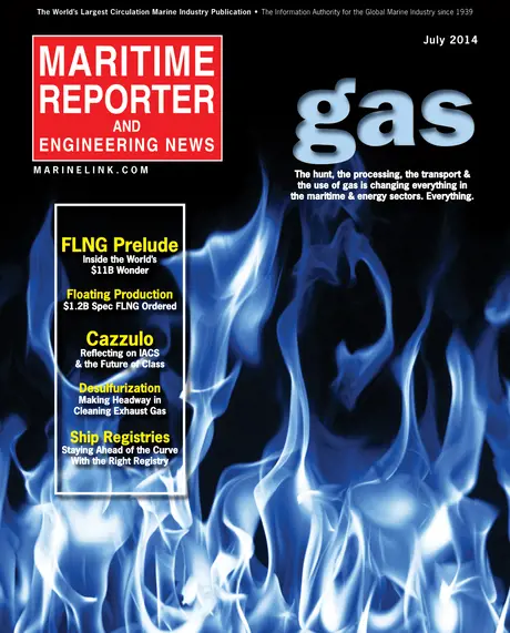 Cover of Maritime Reporter, July 2014
