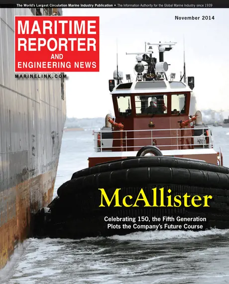 Cover of Maritime Reporter, November 2014