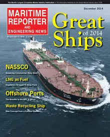 Maritime Reporter cover, December 2014