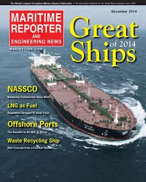 Maritime Reporter cover, December 2014