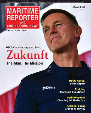 Maritime Reporter cover, March 2015