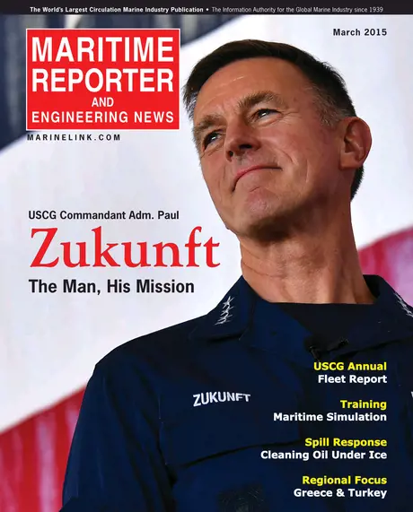 Cover of Maritime Reporter, March 2015