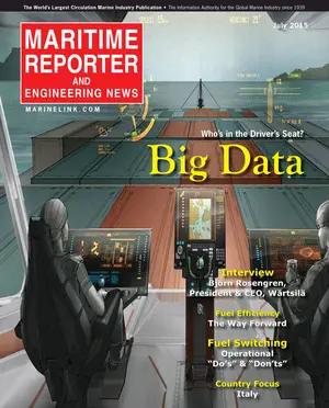 Maritime Reporter cover, July 2015