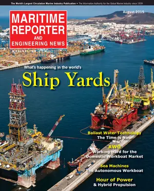 Maritime Reporter cover, August 2015