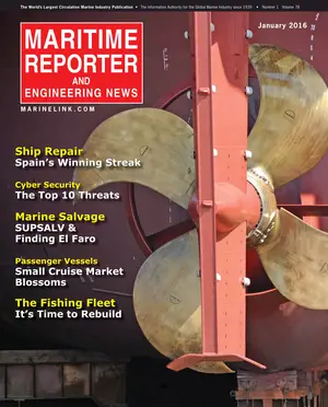 Maritime Reporter cover, January 2016