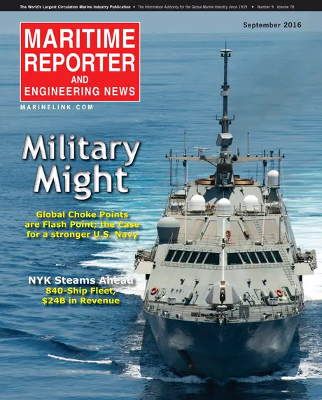 Cover of Maritime Reporter, September 2016
