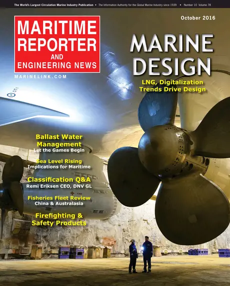 Cover of Maritime Reporter, October 2016