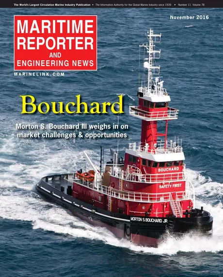 Cover of Maritime Reporter, November 2016