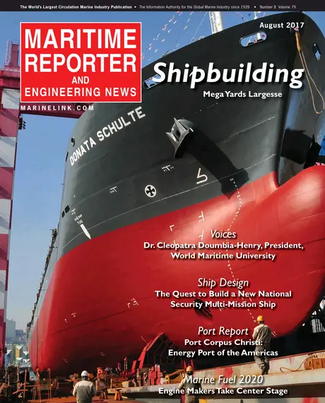 Cover of Maritime Reporter, August 2017