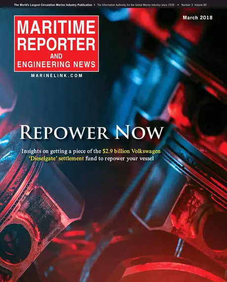 Cover of Maritime Reporter, March 2018