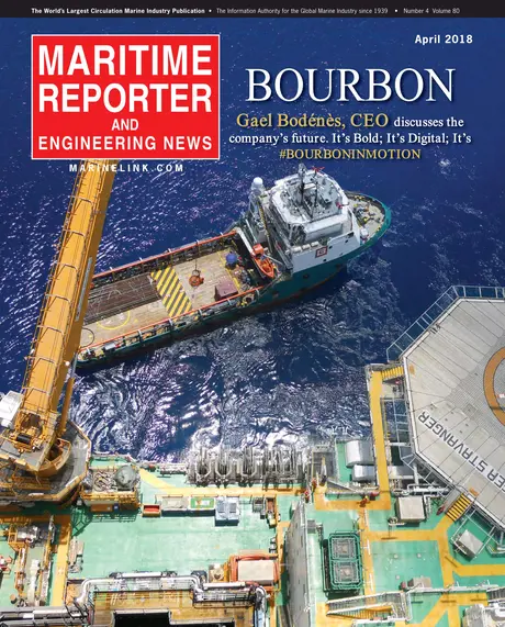 Cover of Maritime Reporter, April 2018