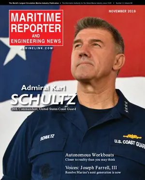 Maritime Reporter cover, November 2018