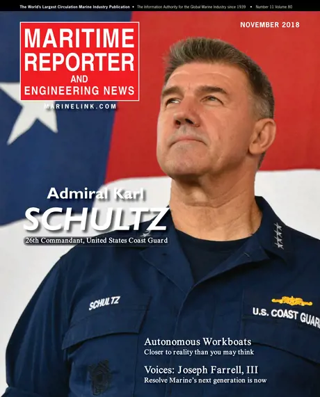Cover of Maritime Reporter, November 2018
