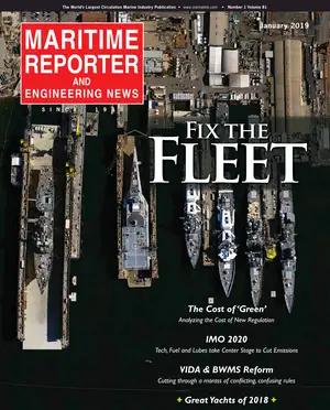 Maritime Reporter cover, January 2019