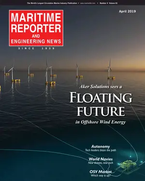 Maritime Reporter cover, April 2019