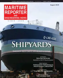 Maritime Reporter cover, August 2019
